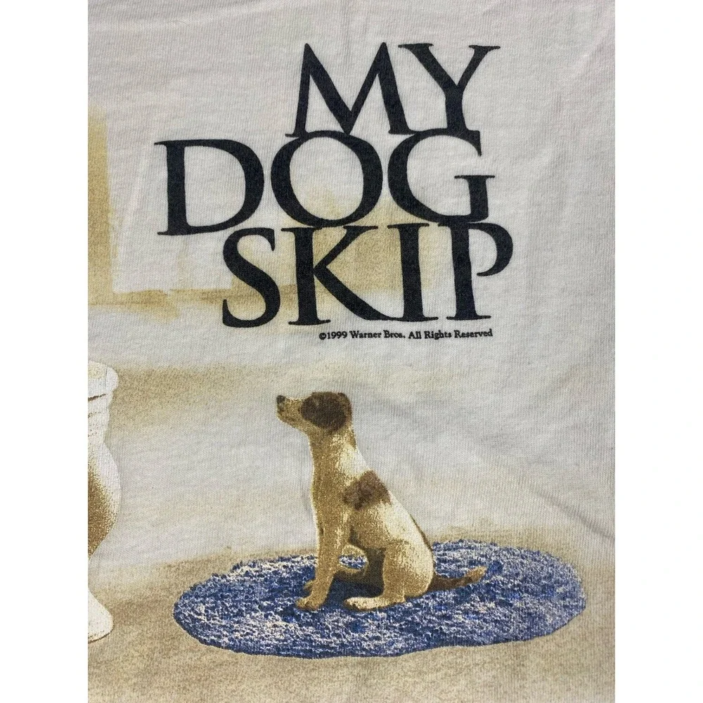 Vintage 90s My Dog Skip‎ Movie Promo TV T-Shirt